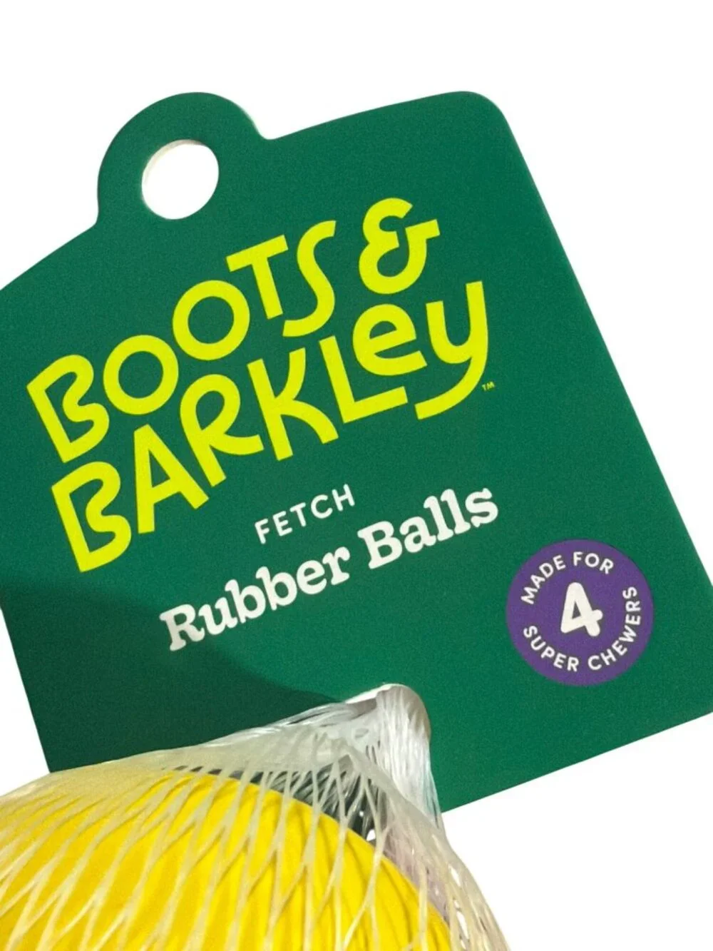 Boots & Barkley Fetch Rubber Balls 4-Pack For Super Chewers